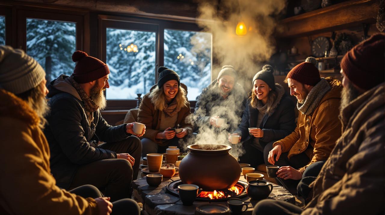 鲍鱼视频 - 山谷夜话：围炉煮茶的温暖