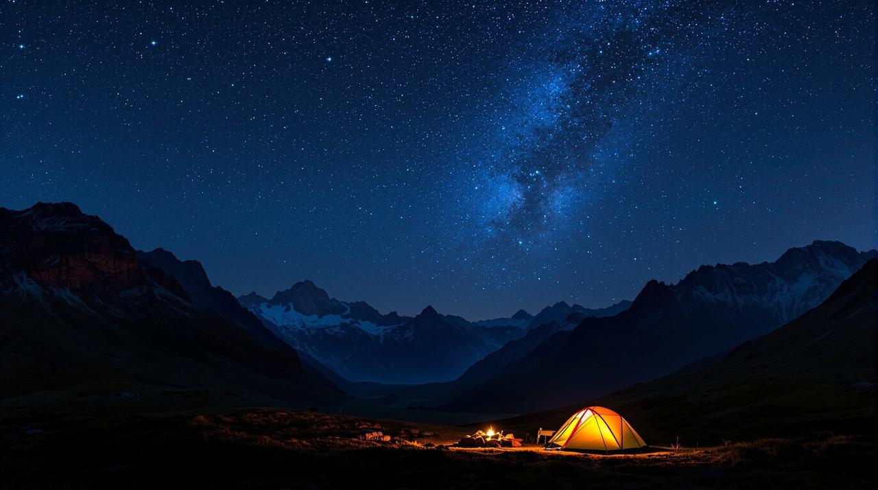 鲍鱼视频 - 星空下的山谷露营